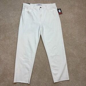 JOES JEANS‎ High Rise Straight Crop Cut Hem White Denim Womens Size 32